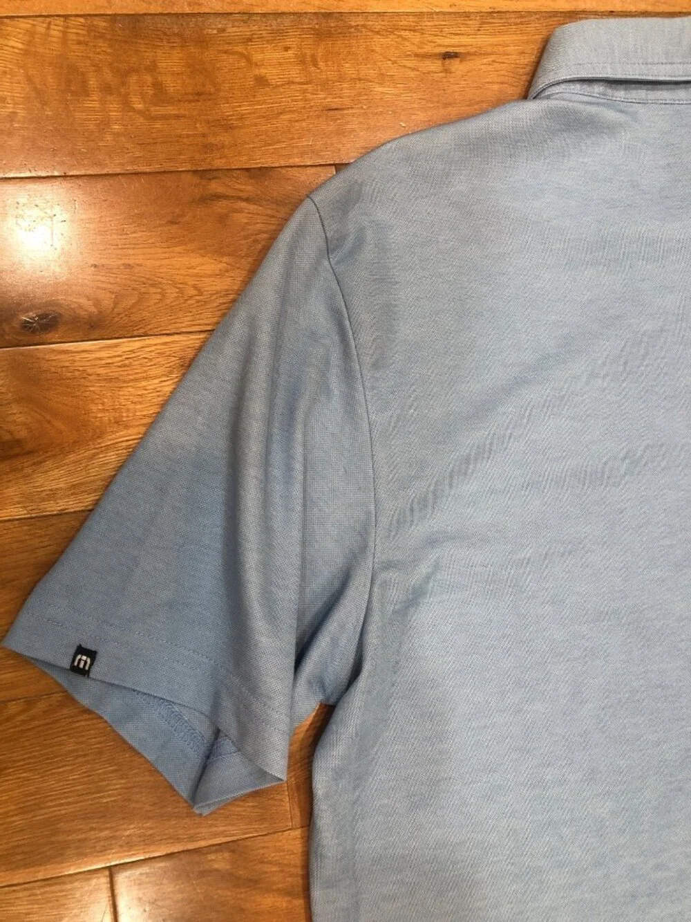 Travis Mathew Lightweight Pima Cotton Blend Short Sleeve Blue Polo Shirt Size L